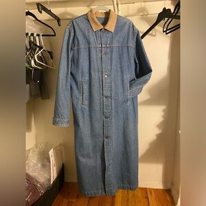 Vintage unisex western Levi’s all denim long coat never worn